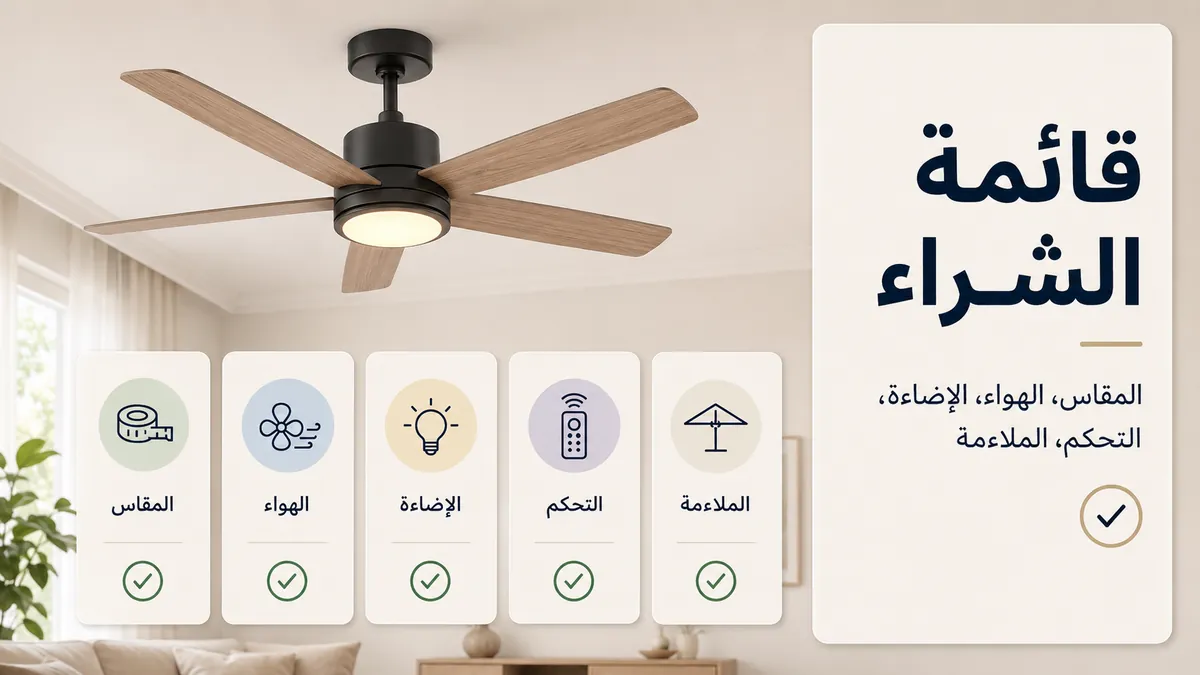 قائمة شراء لمراوح السقف بإضاءة تعرض المقاس وتدفق الهواء والإضاءة والتحكم وملاءمة السقف