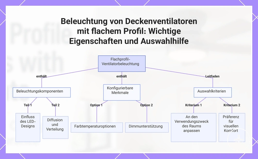 Beleuchtung von Deckenventilatoren mit flachem Profil: Wichtige Eigenschaften und Auswahlhilfe