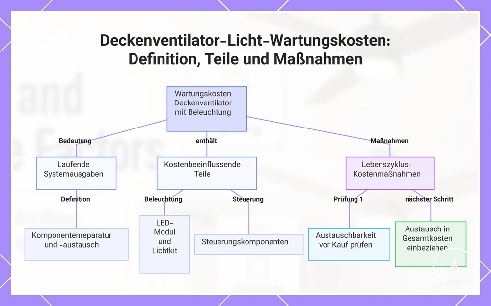 Deckenventilator-Licht-Wartungskosten: Definition, Teile und Maßnahmen