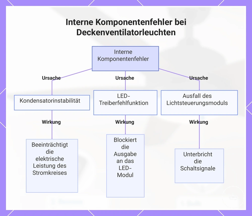 Interne Komponentenfehler bei Deckenventilatorleuchten