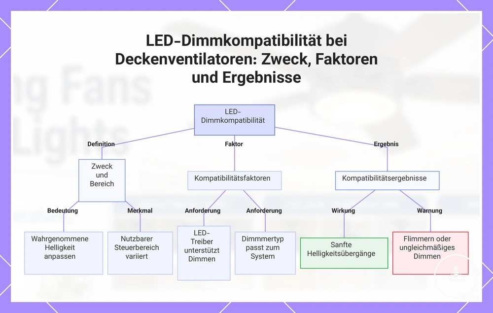 LED-Dimmkompatibilität bei Deckenventilatoren: Zweck, Faktoren und Ergebnisse