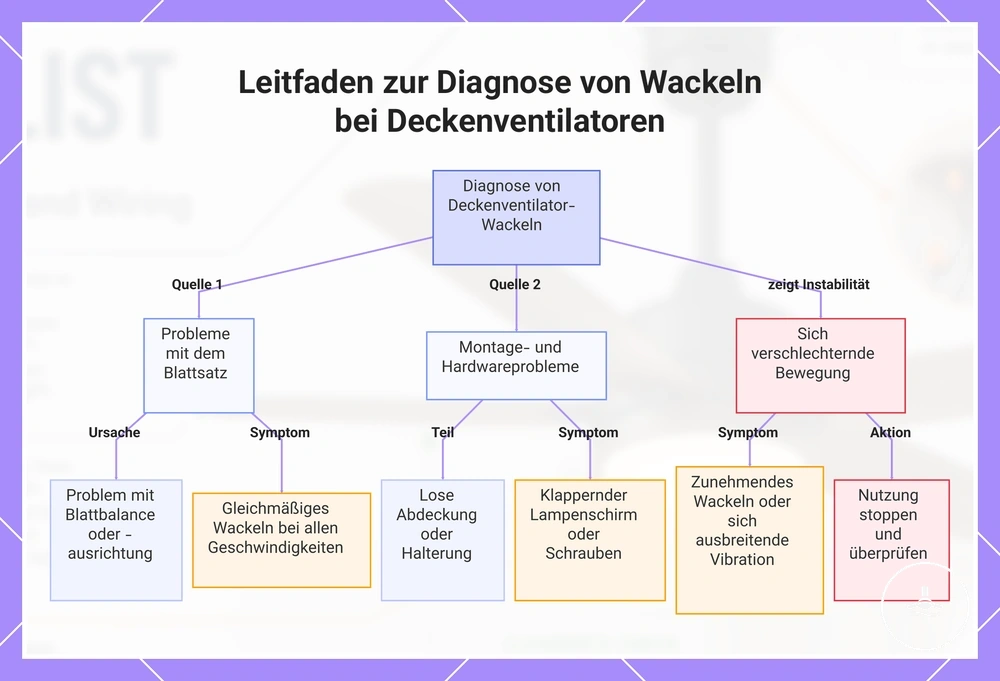 Leitfaden zur Diagnose von Wackeln bei Deckenventilatoren