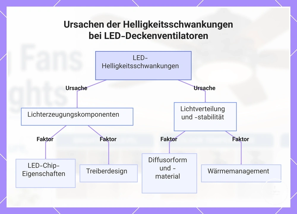 Ursachen der Helligkeitsschwankungen bei LED-Deckenventilatoren