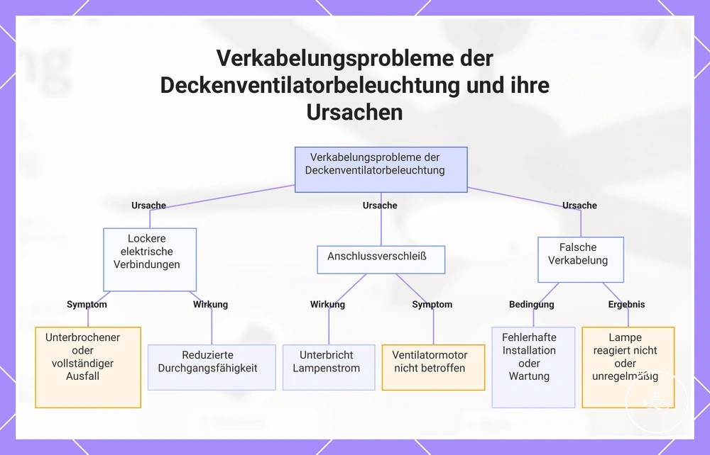 Verkabelungsprobleme der Deckenventilatorbeleuchtung und ihre Ursachen