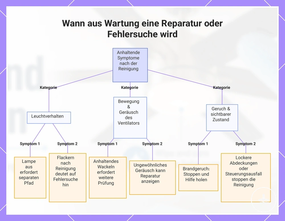 Wann aus Wartung eine Reparatur oder Fehlersuche wird
