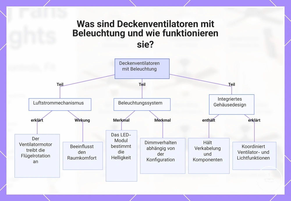 Was sind Deckenventilatoren mit Beleuchtung und wie funktionieren sie?