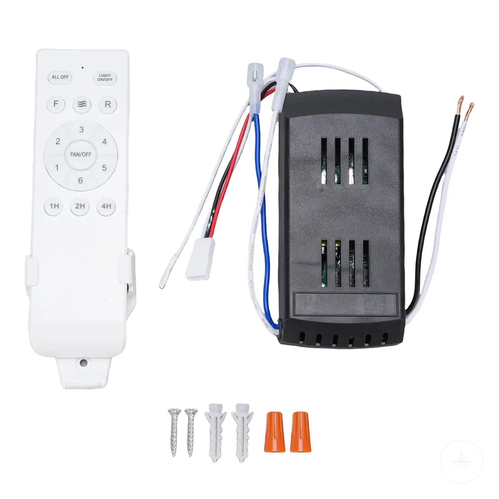 Six speed ceiling fan remote receiver controller for fan light replacement