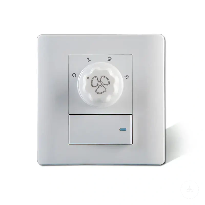 Smart wall panel switch for ceiling fan speed and light control