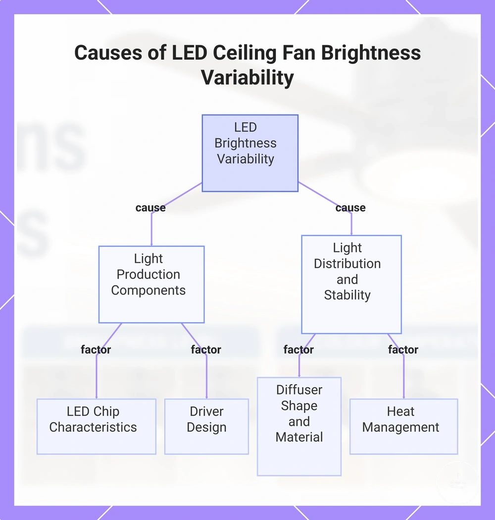 Causes of LED Ceiling Fan Brightness Variability