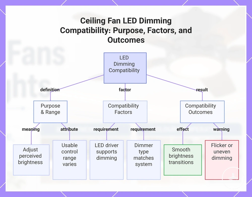 Ceiling Fan LED Dimming Compatibility: Purpose, Factors, and Outcomes