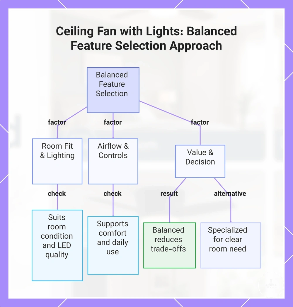Ceiling Fan with Lights: Balanced Feature Selection Approach