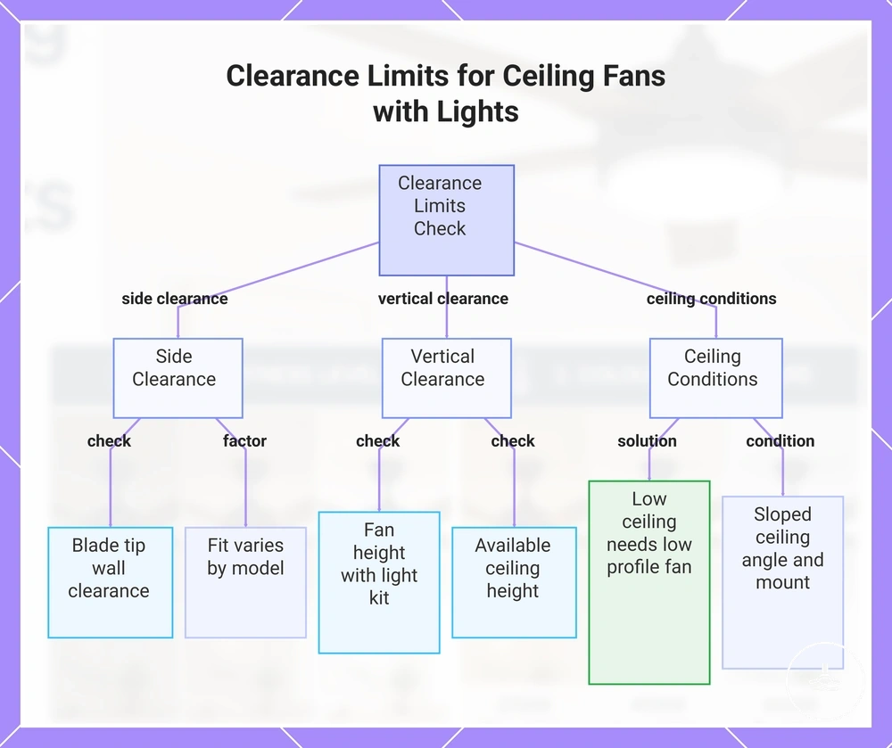 Clearance Limits for Ceiling Fans with Lights