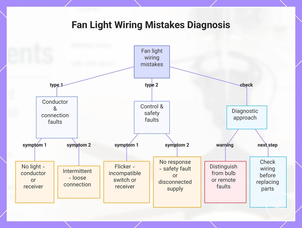 Fan Light Wiring Mistakes Diagnosis