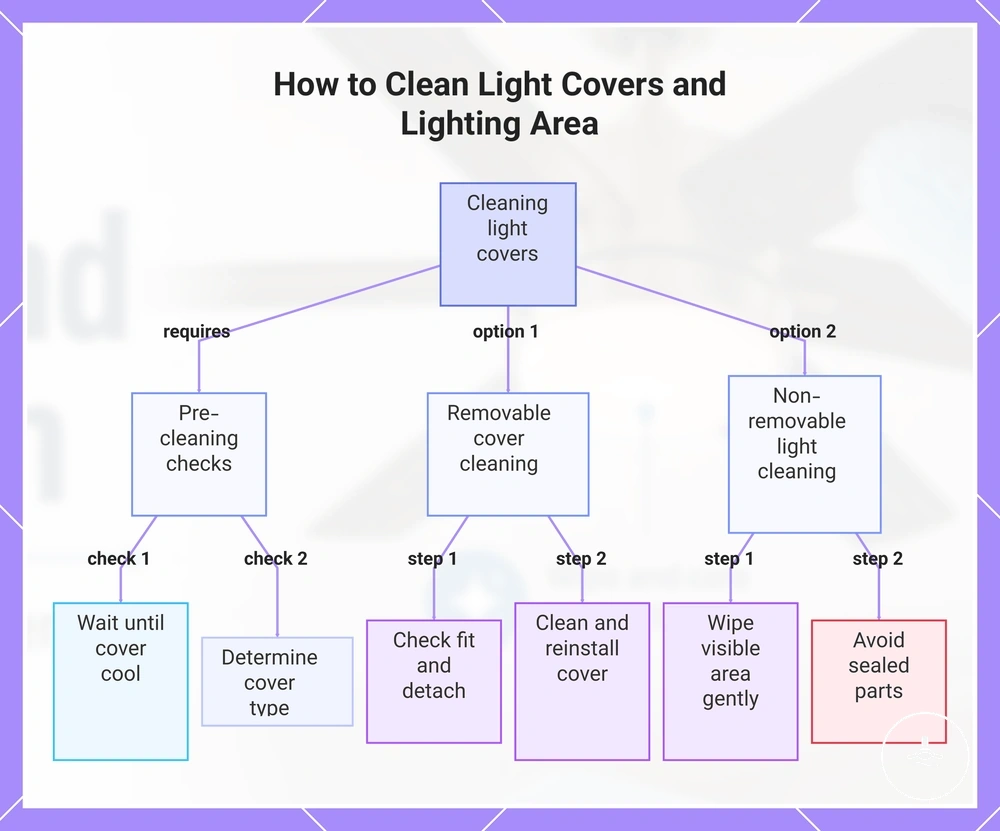 How to Clean Light Covers and Lighting Area