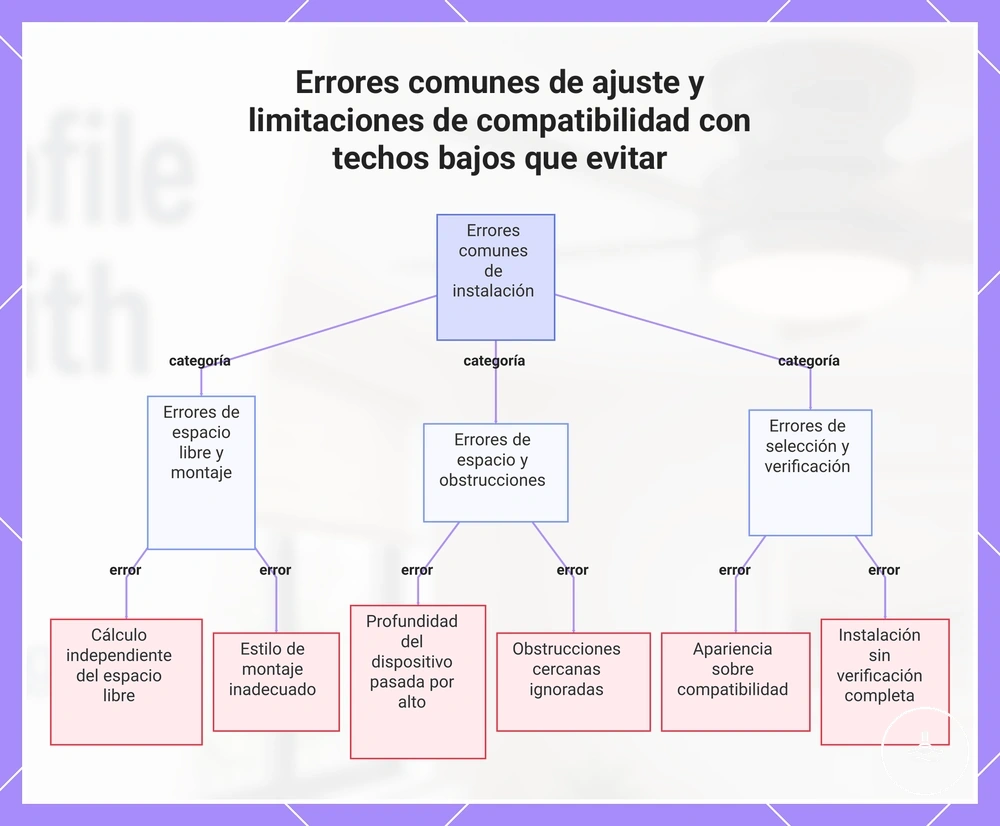 Errores comunes de ajuste y limitaciones de compatibilidad con techos bajos que evitar