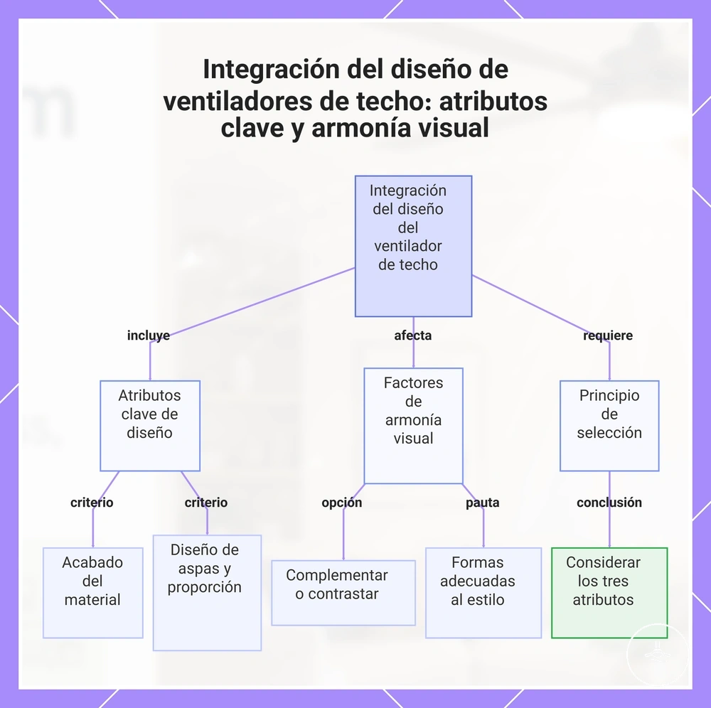 Integración del diseño de ventiladores de techo: atributos clave y armonía visual