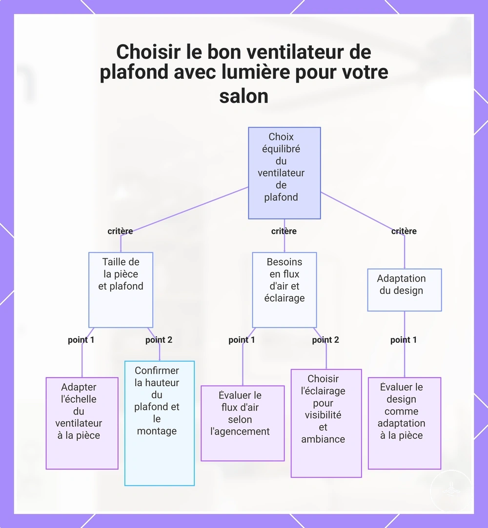 Choisir le bon ventilateur de plafond avec lumière pour votre salon