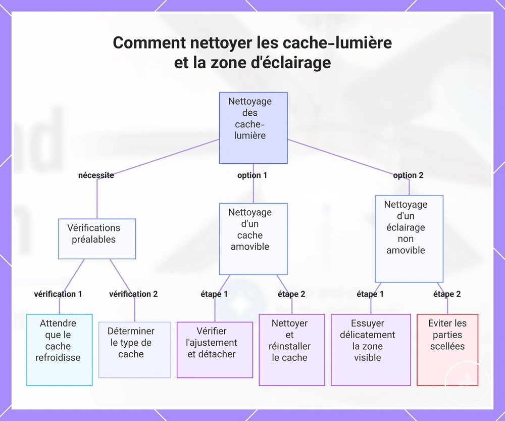 Comment nettoyer les cache-lumière et la zone d'éclairage