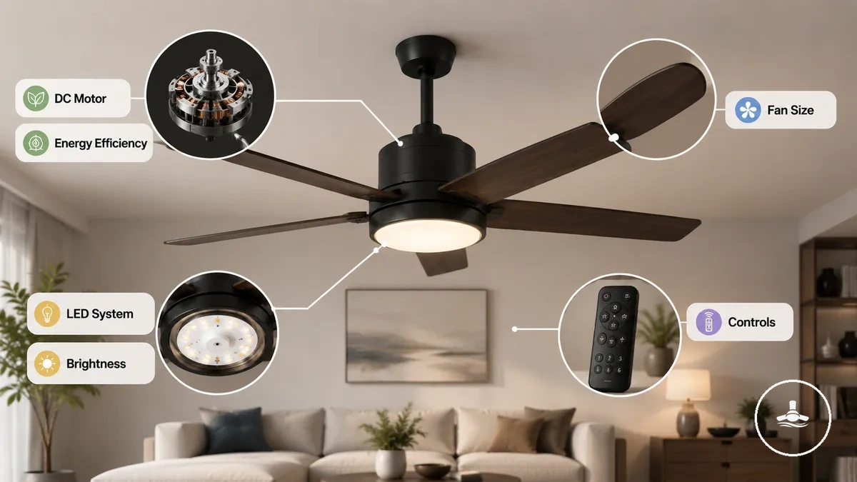 Principaux facteurs de coût des composants pour les ventilateurs de plafond avec lumière
