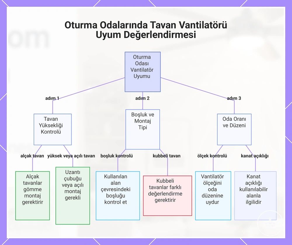 Oturma Odalarında Tavan Vantilatörü Uyum Değerlendirmesi