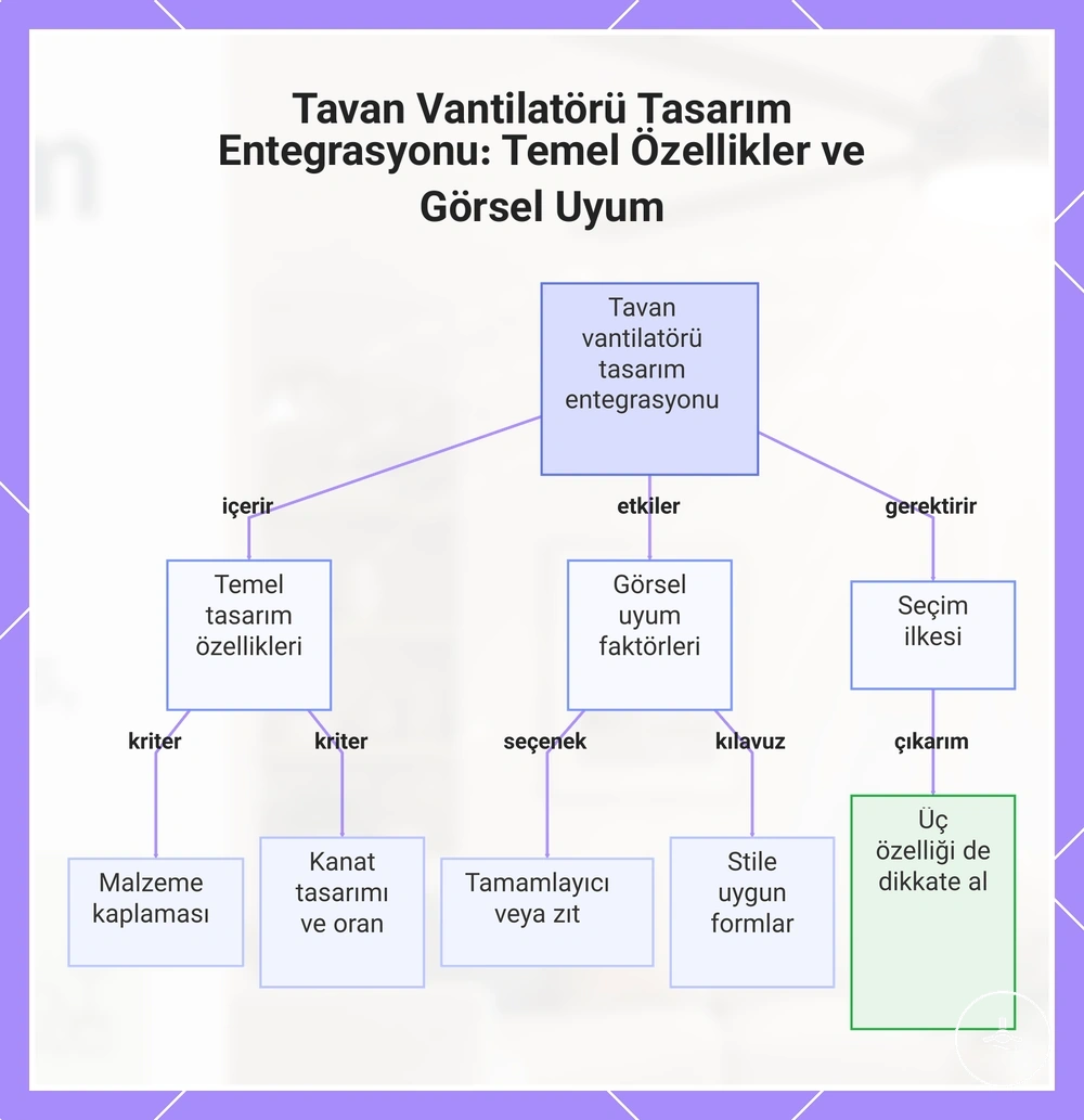 Tavan Vantilatörü Tasarım Entegrasyonu: Temel Özellikler ve Görsel Uyum